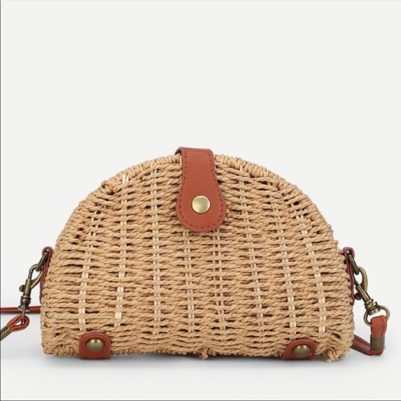 Handbags - Won’t Last!  Semicircle STRAW Crossbody Bag